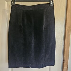 Vintage Leather Tube Shaped Womens Skirt Size 9/10 By Paris Sport Club